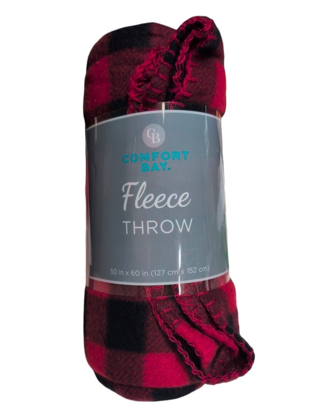 Comfort Bay NWT Black And Red Buffalo Plaid Fleece Throw Blanket